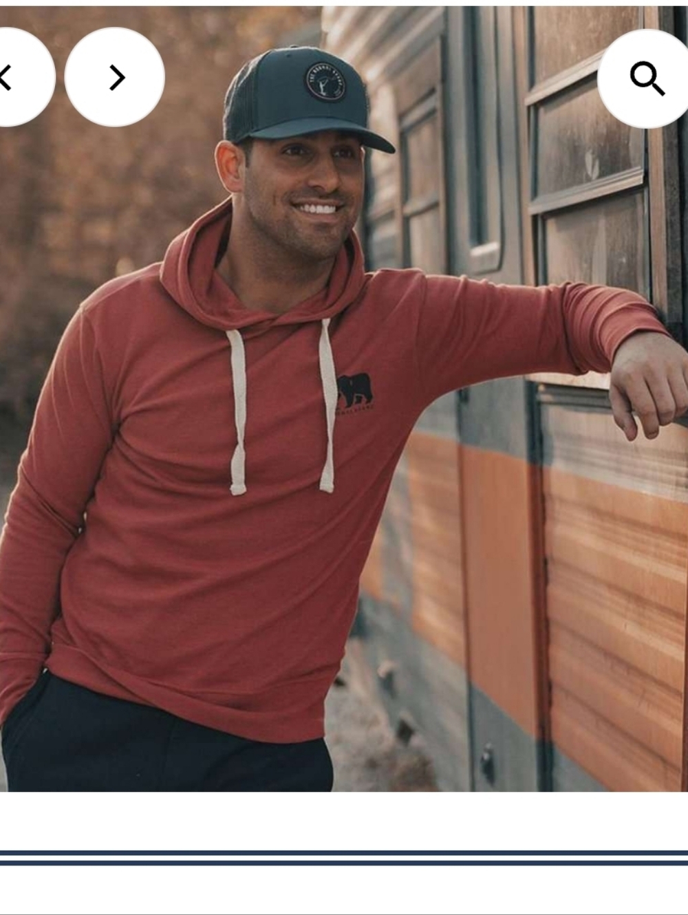 The Normal Brand Men's Red Pullover Hoodie with Contrast Drawcords